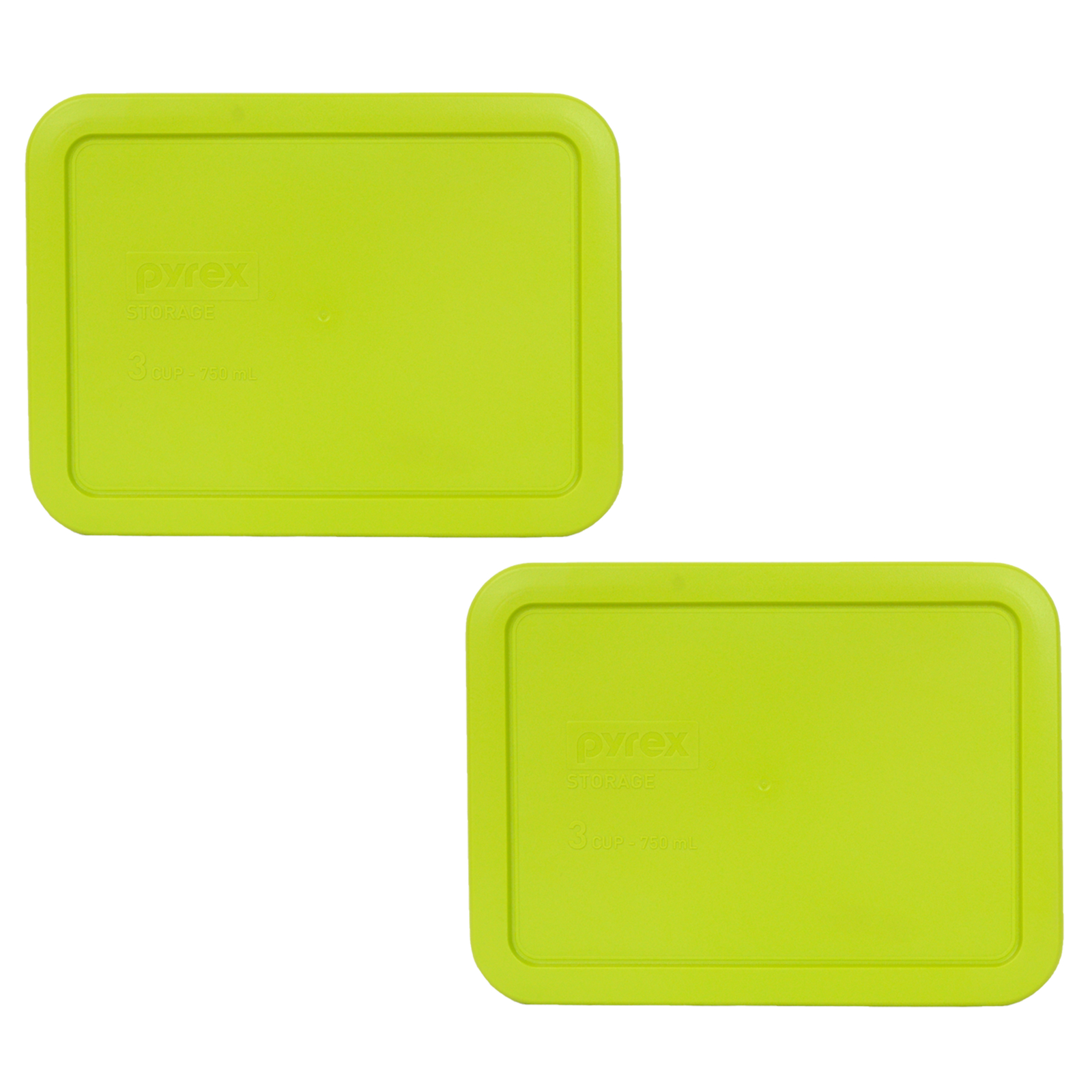 Pyrex 7210-PC Rectangle 3 Cup Storage Lid Cover Edamame Green 2PK for Glass Dish gallery