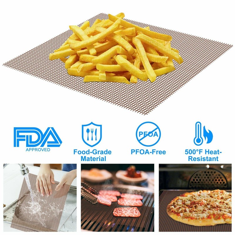 Grill Mat Net BBQ Mesh Non Stick Washable Reusable Bake Meat Pad Grilling Sheet gallery