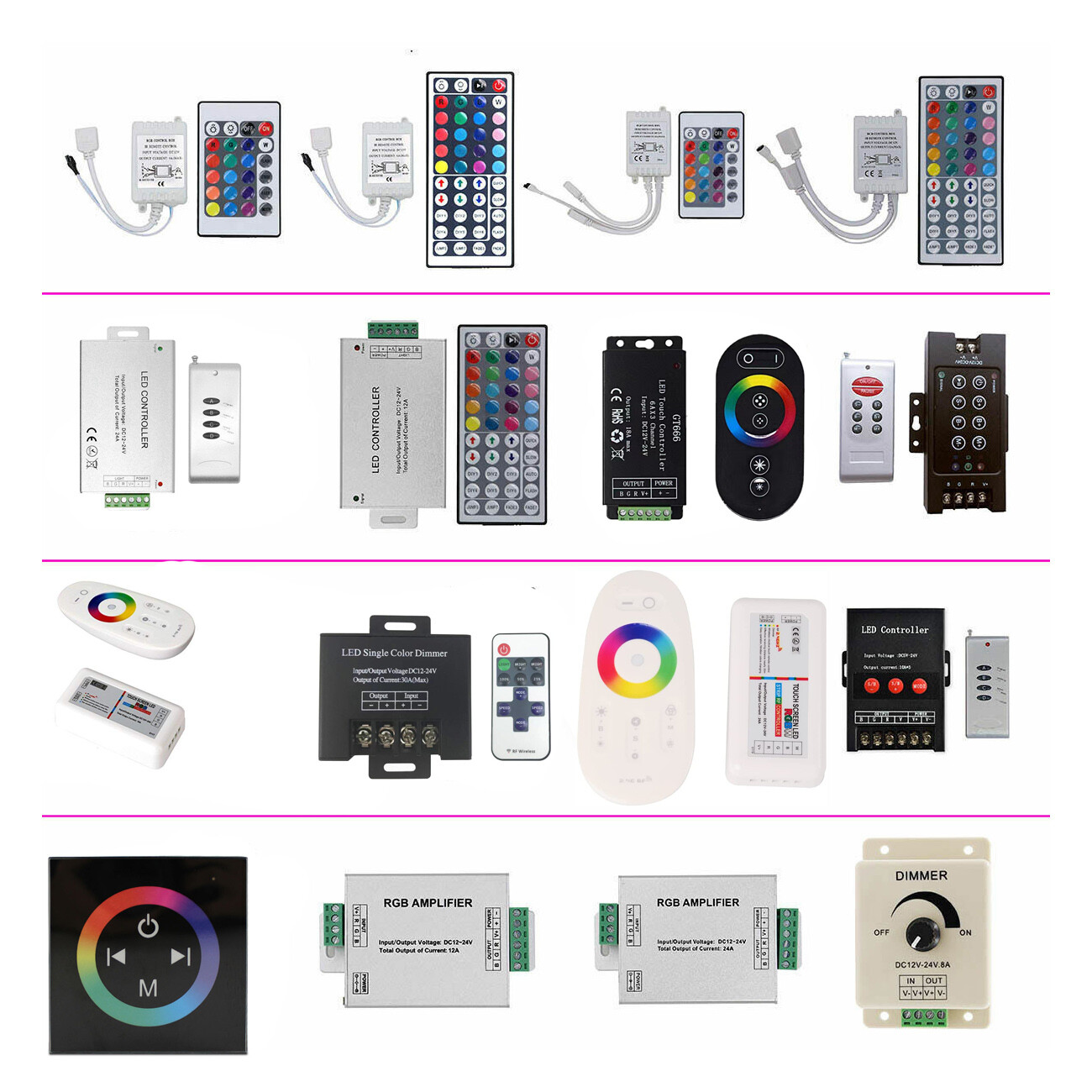 20/24/44Key Controller IR/RF/wifi/bluetooth Remote for RGB 5050 LED Strip Light gallery