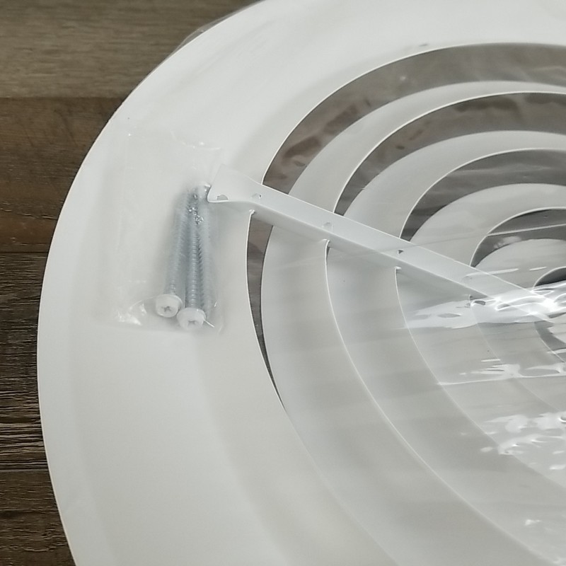Handua 10" Round Air Supply Diffuser for Ceiling White Steel Vent Duct Cover gallery