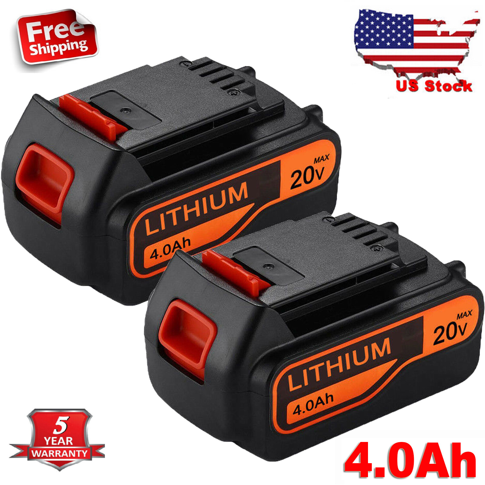 2X 4.0Ah LBXR20 20V Matrix Lithium Ion Battery For Black & Decker LCS1620 LDX220 gallery