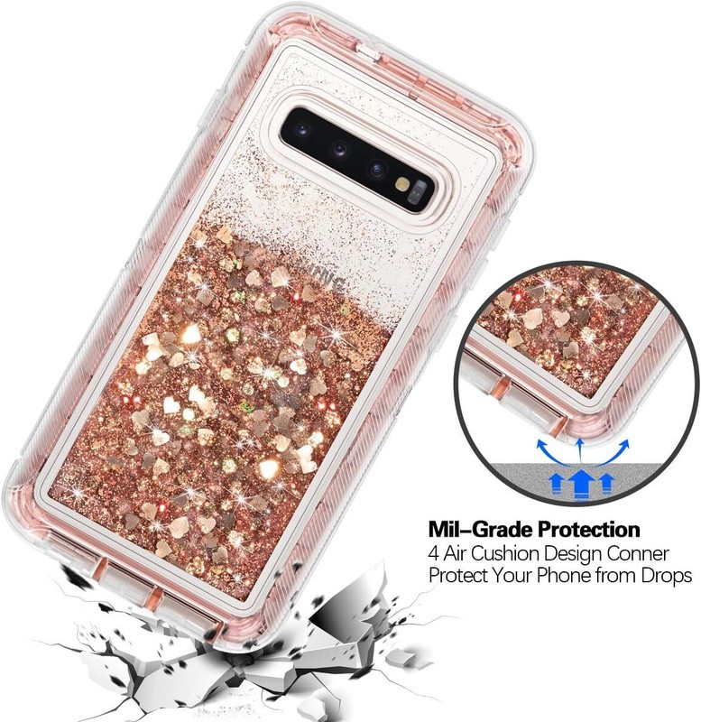 For Samsung Galaxy S10e S10 S10+Plus Shockproof Defender Liquid Glitter Case gallery