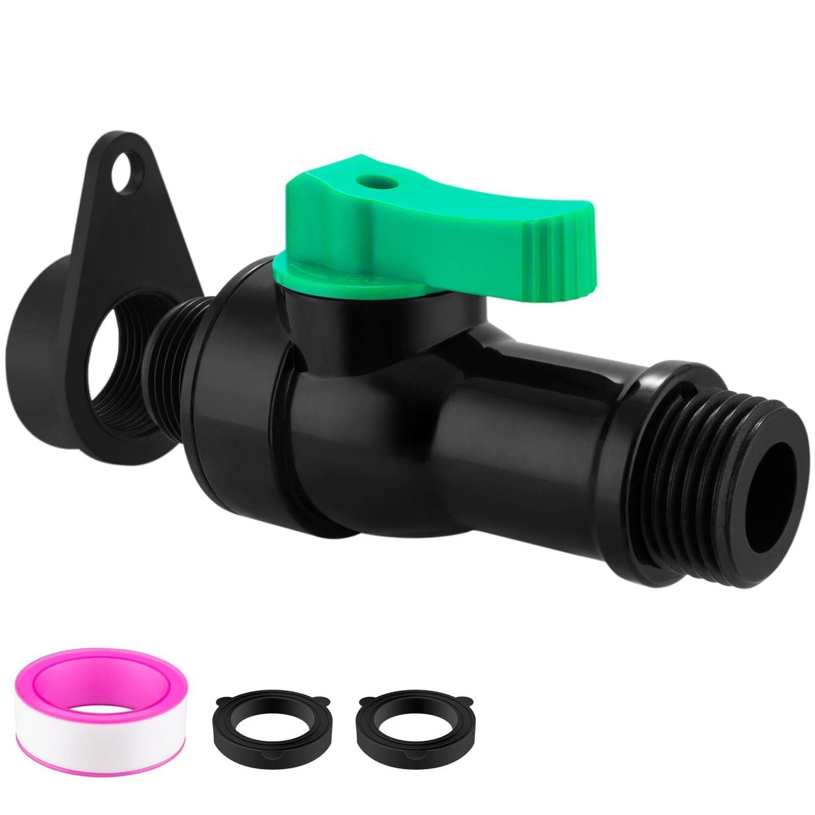 Rain Barrel Spigot Kit with High Flow Valve No Inside Access Needed,External ... gallery
