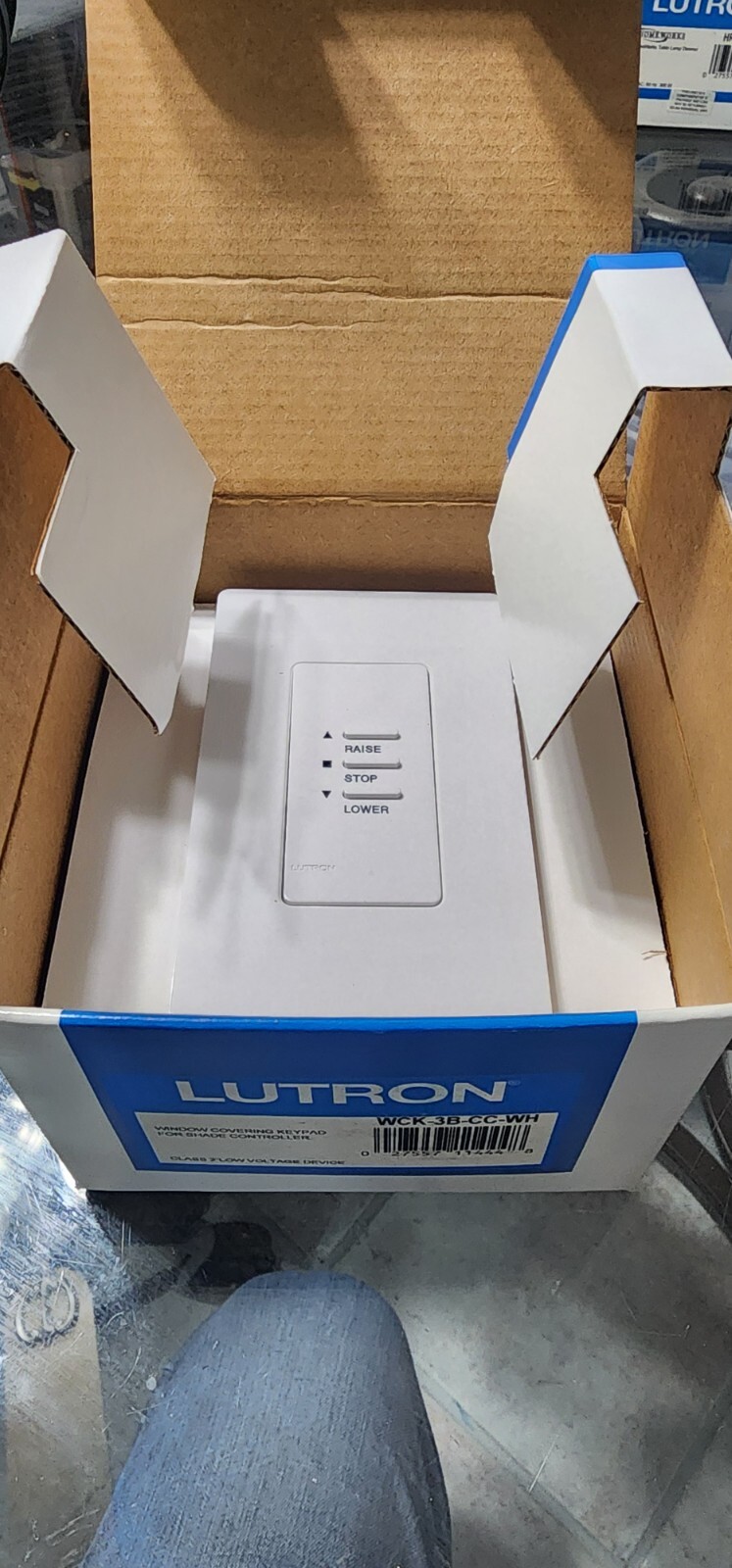 LUTRON Window Covering Keypad WCK-3B-CC-WH Shade Blinds Controller Wall Switch gallery