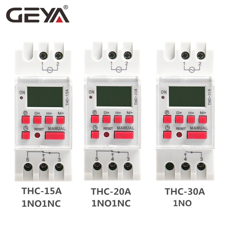 Programmable Digital LCD Timer Weekly Time Electronic Switch 20A AC/DC 12-240V gallery