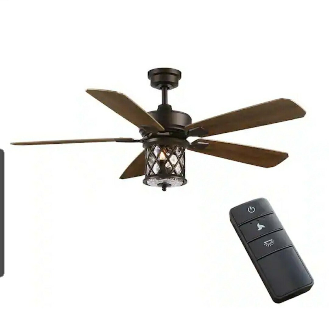 Home Decorators Pine Meadows 52 in. Indoor/Outdoor LED Bronze Ceiling Fan gallery