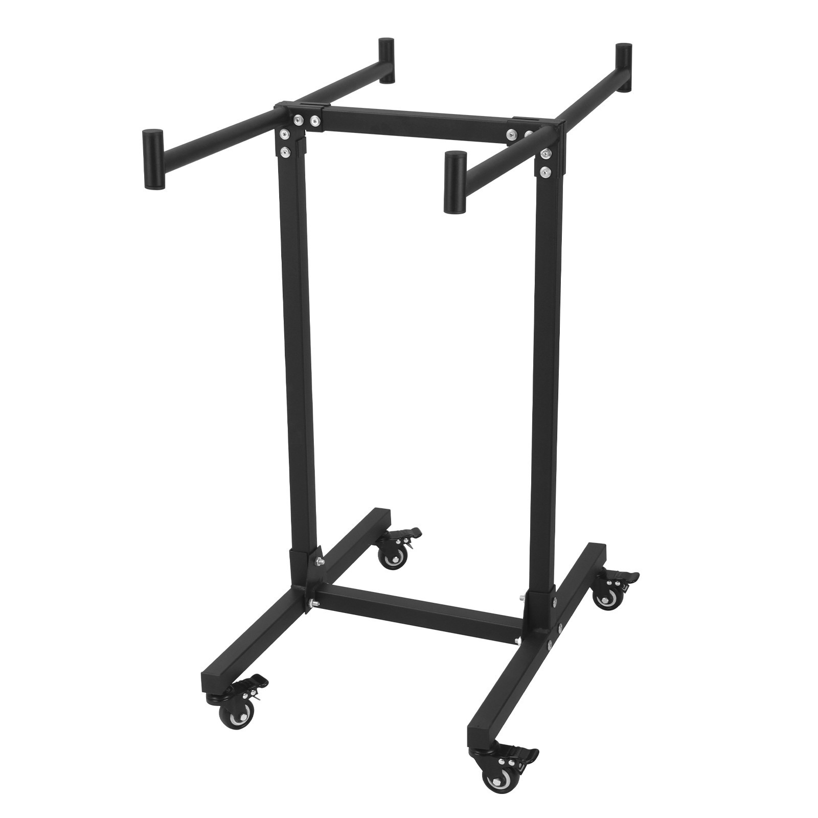 Folding Chair Rack,Folding Chair Storage,Black Chair Dolly with Lockable Wheels gallery