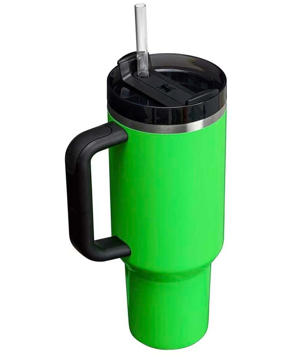 Stanley The Quencher 40 oz H2.0 FlowState Tumbler - Fluorescent Green gallery