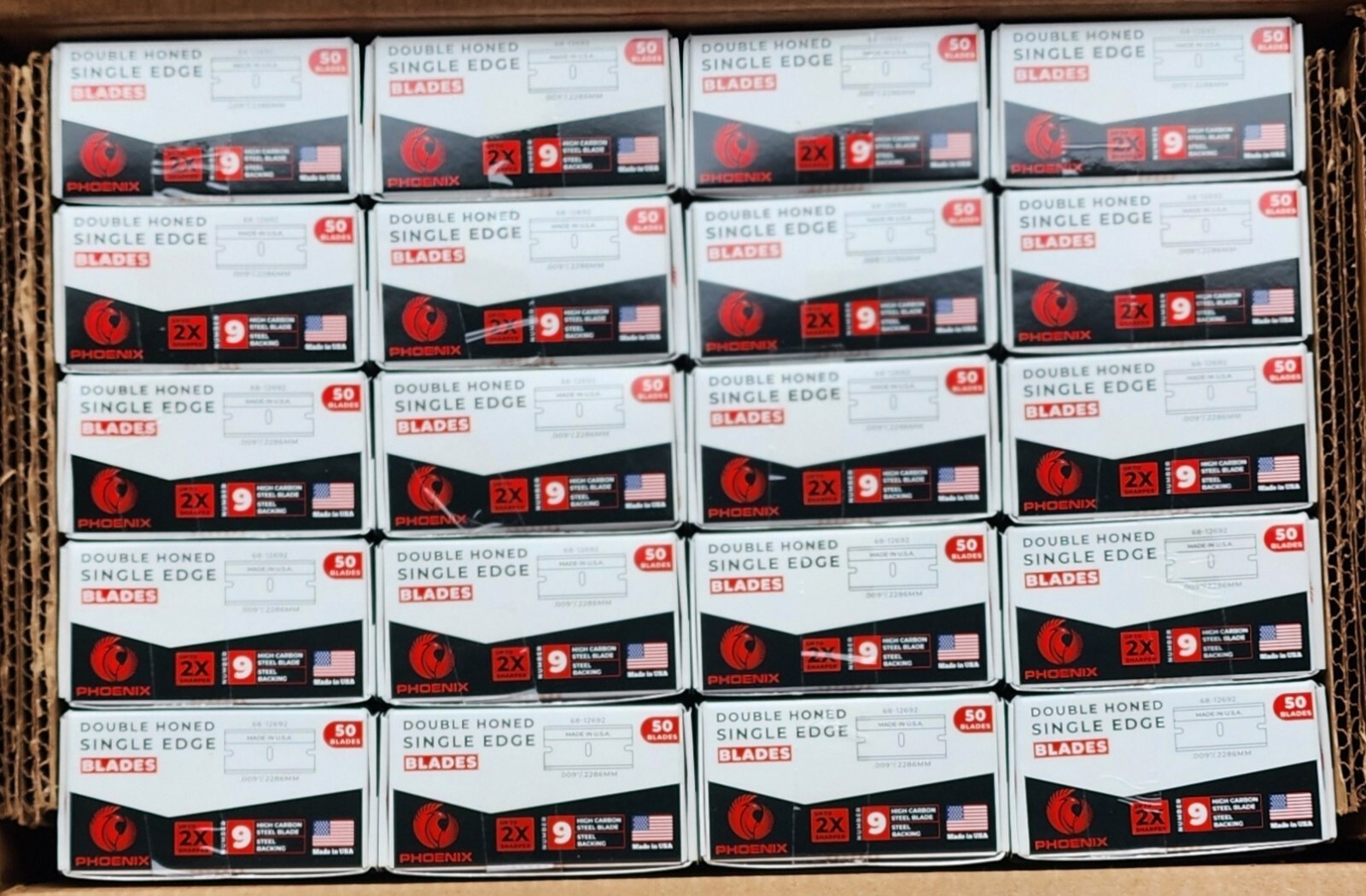 1000 .009 Single Edge Razor Blades - Box Cutter Scraper Sharp #9 Made In USA gallery