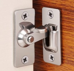 90 Degree Right Angle Door Lock Buckle Safety Door Lock Bolt, Stainless Steel Do
