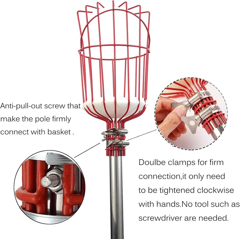 Fruit Picker Tool, Fruit Picker with Basket and Pole Easy to Assemble & Use F... gallery