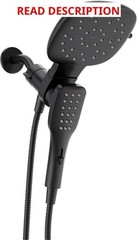 MOEN Verso Square 8-Spray Patterns 7 in Wall Mount Dual Shower Heads Matte Black