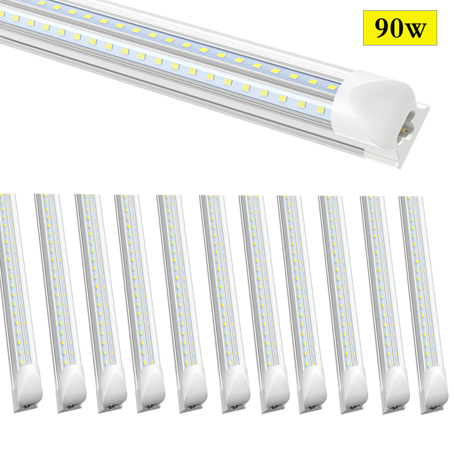 4~24 Lights T8 8FT LED Tube Light Bulbs 90W 6500K 8 Foot LED Shop light Fixtures gallery