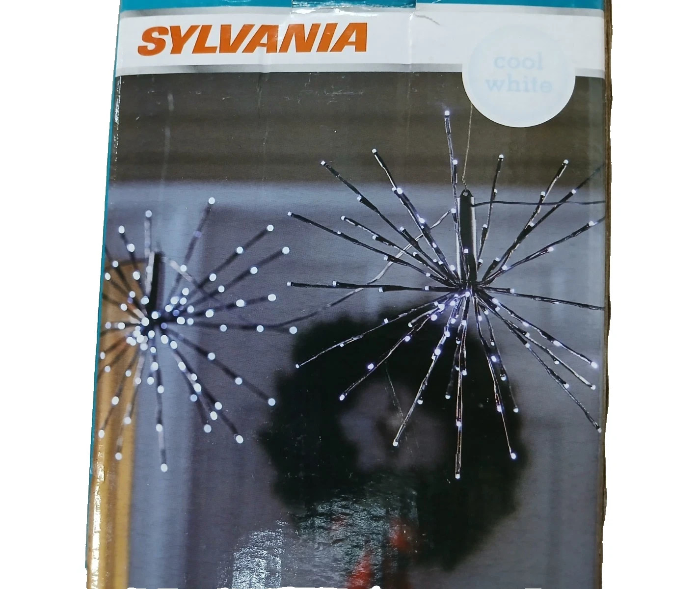 Sylvania 100 LED Starburst Light Set 4 Cool White 8 Modes Indoor Christmas Decor gallery