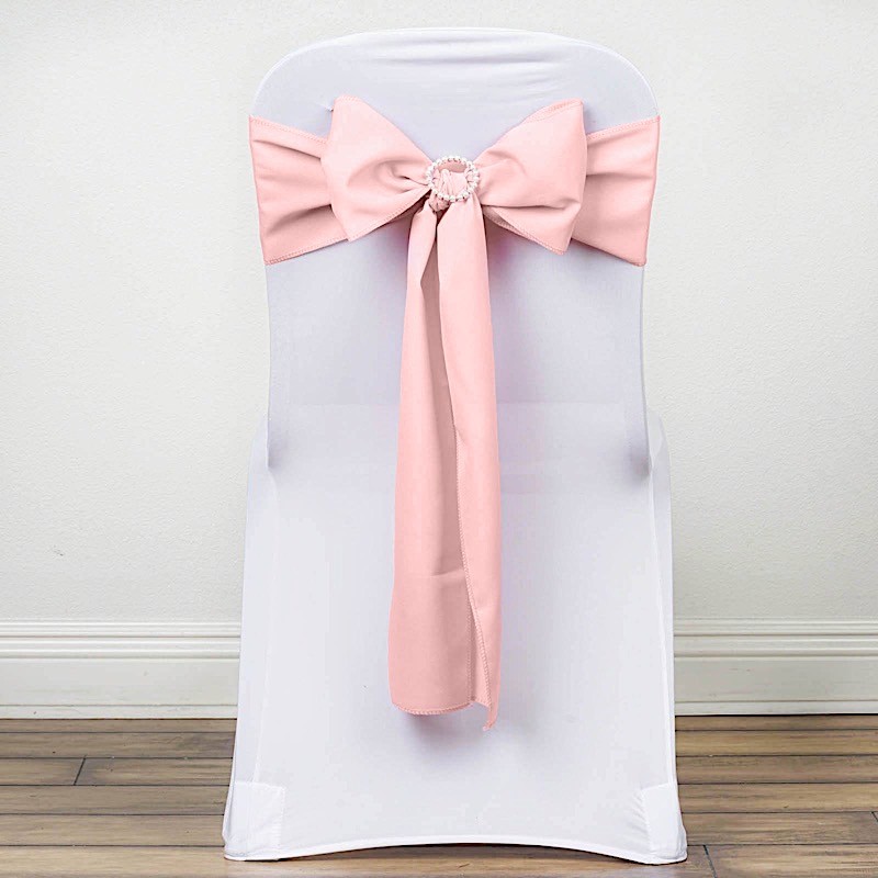 10 Blush Polyester CHAIR SASHES Ties Bows Wedding Party Ceremony Decorations gallery