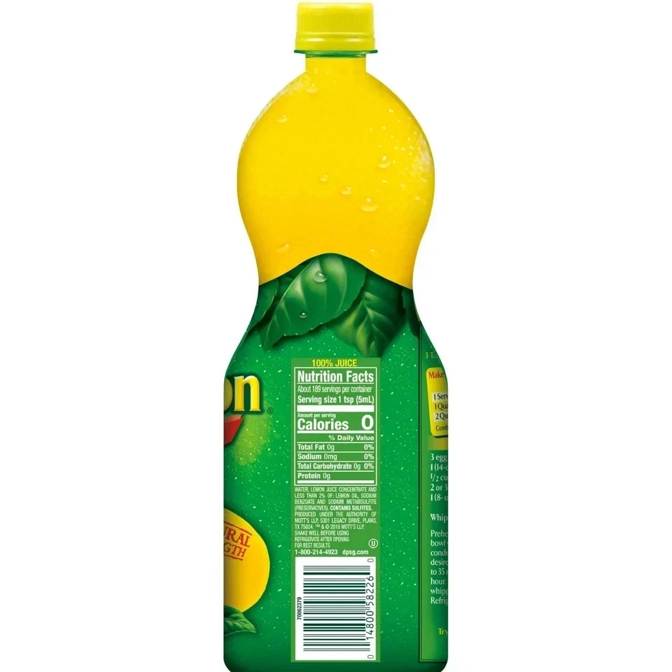 (2 pack) ReaLemon 100% Lemon Juice, 32 fl oz bottle.. gallery
