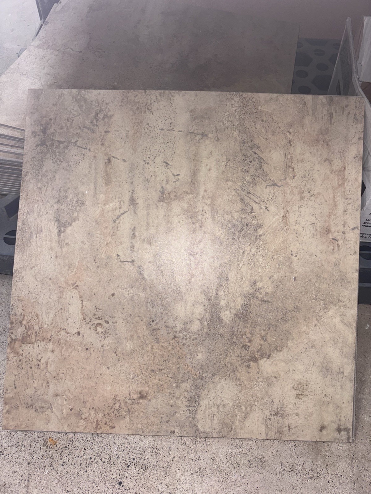 Square Floor Tile, Beige and Gray Stone-Look Style Floor Tile gallery