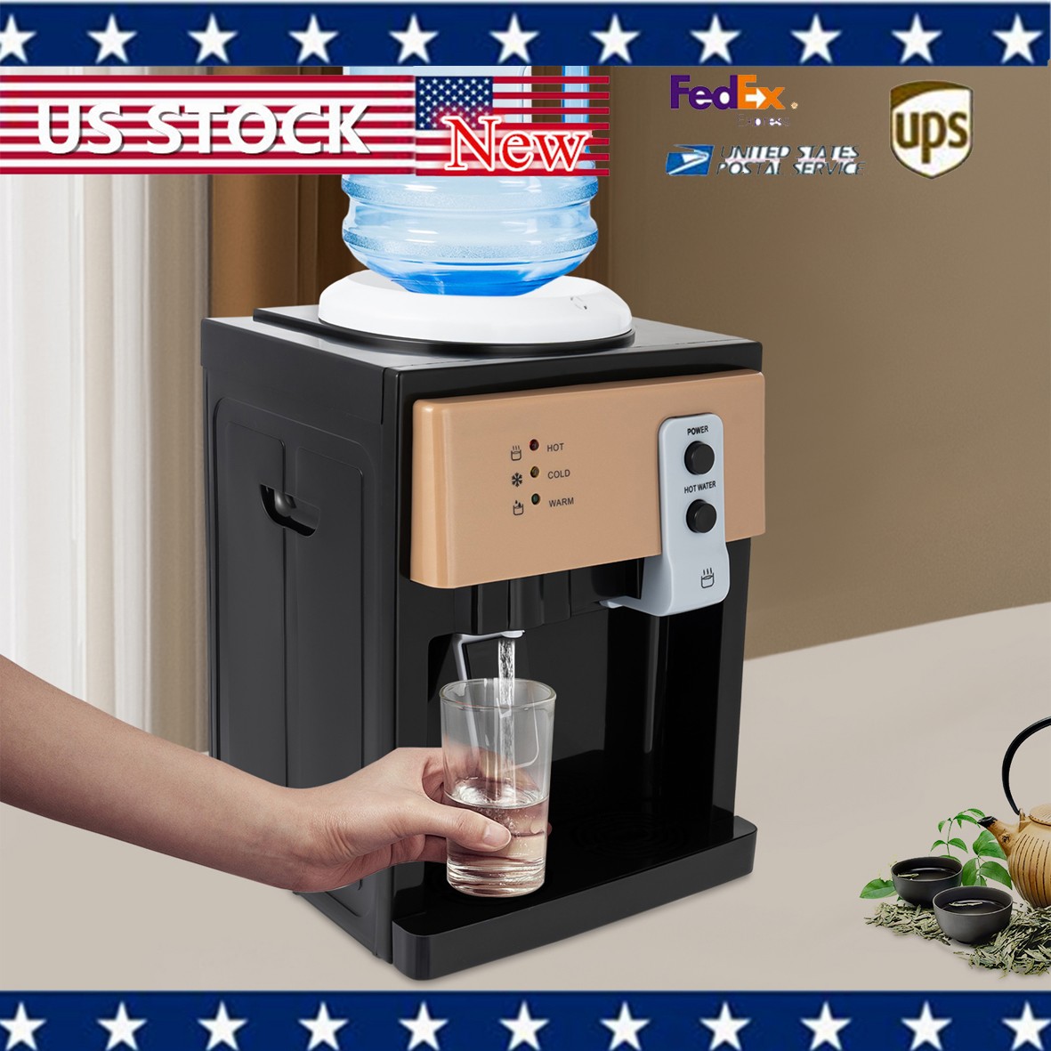 Electric Water Dispenser - 5 Gallon Cold & Hot Water Cooler, Compact Design gallery