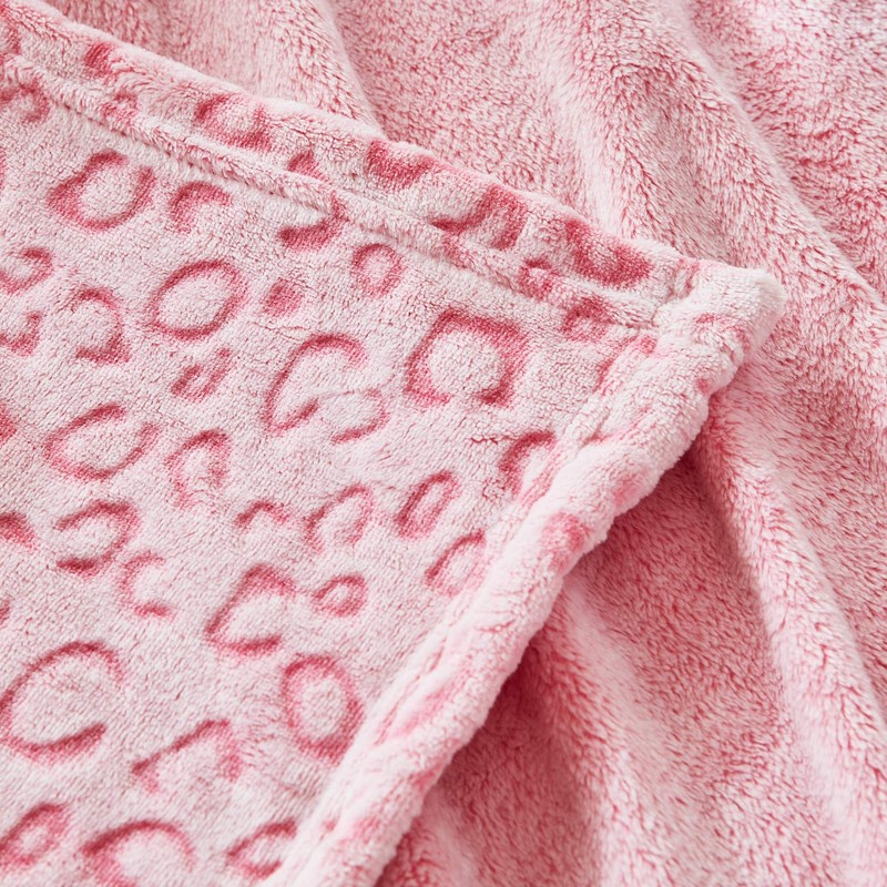 Leopard Print Throw Blanket, 60X80, Pink, Flannel Fleece, Soft, Lightweight gallery