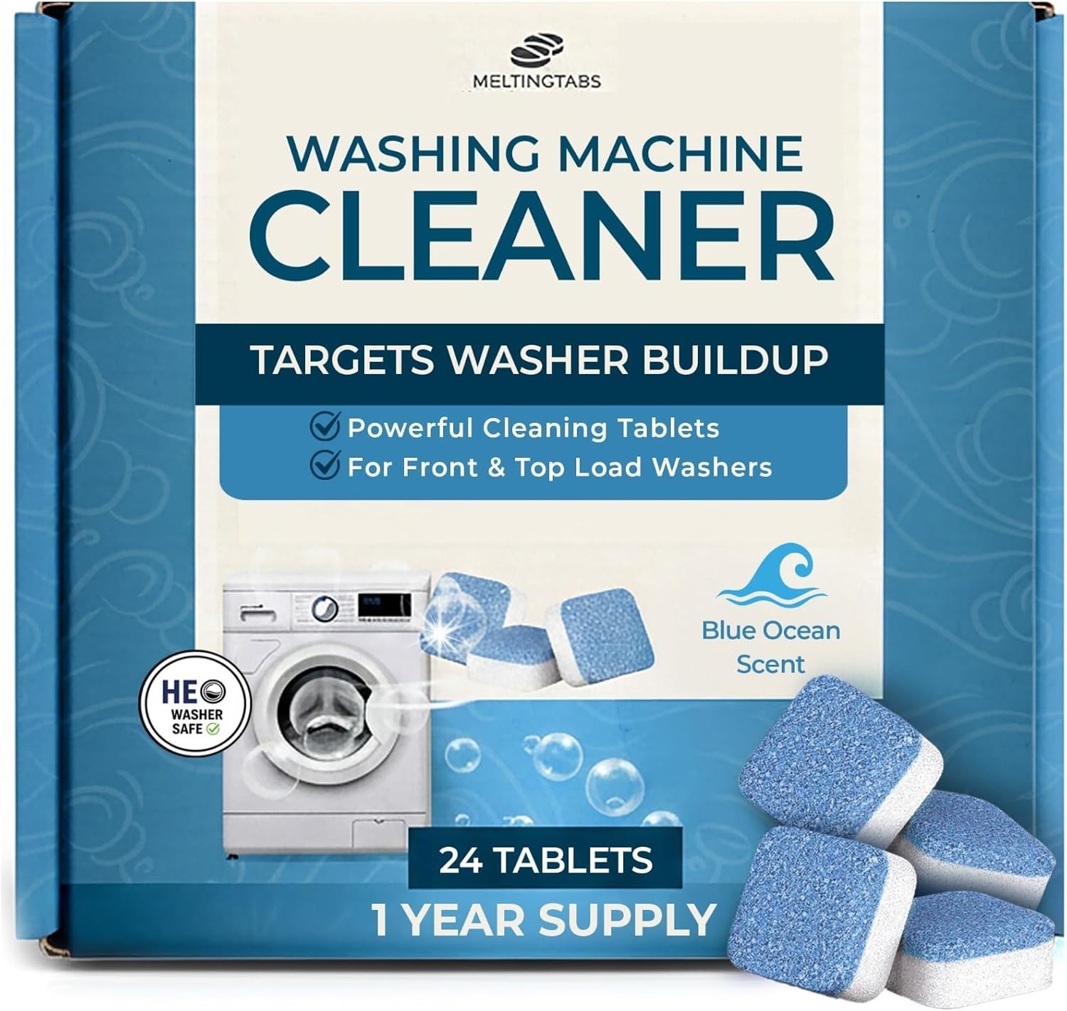 Uproot Clean Washing Machine Cleaner Tablets - 24 Pack for a 12 Month Supply. Fo gallery