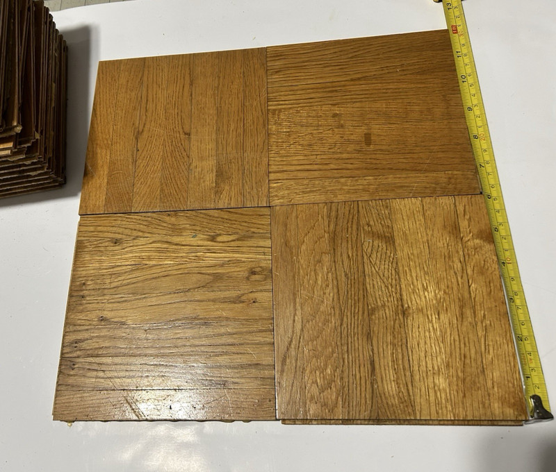 Solid Oak Parquet Flooring 12x12 10 Tiles 10 Sq Ft Reclaimed: FREE SHIP gallery