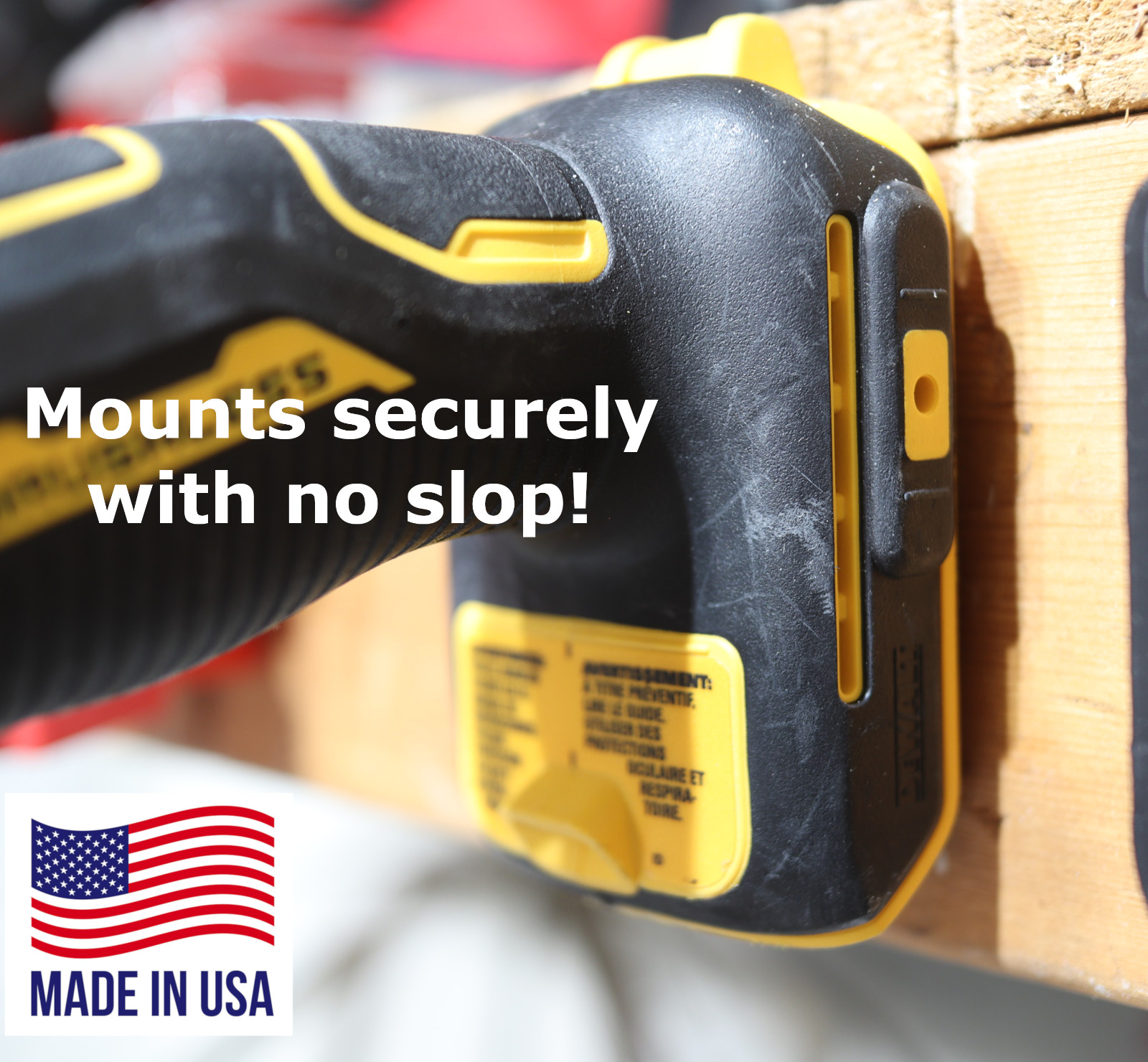 BEST FIT! 6 Pack: DeWALT 20V 60V Tool Mounts / Hangers / Holders - MADE IN USA gallery