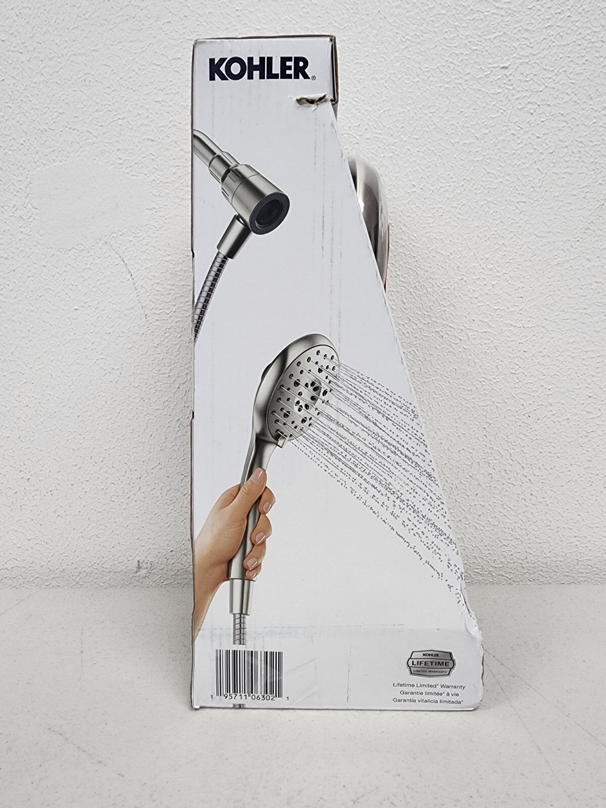 Claro 3-Spray Wall Mount Handheld Shower Head in Vibrant Brushed Nicke READ** gallery