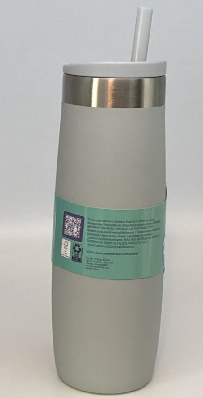 Bubba Radiant Stainless Steel Insulated Straw Tumbler w/ Lid 20oz Gray/White gallery