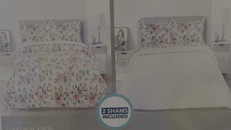 Mainstays Reversible Quilt, Full/Queen Size, New (4 patterns available) gallery