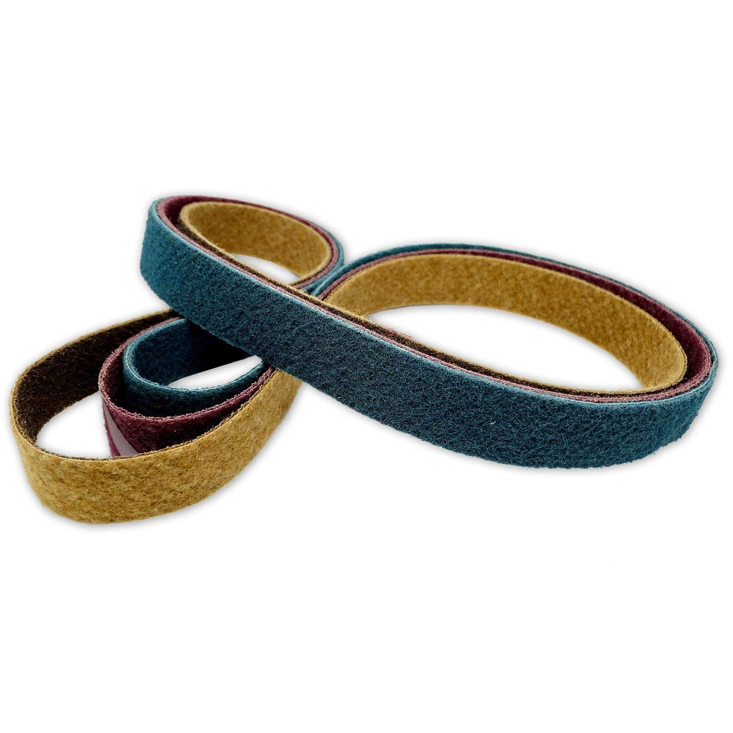 2 X 72 Inch Non Woven Surface Conditioning Sanding Belts-Coarse, Medium, Fine gallery