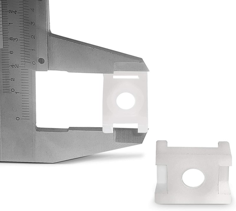 Cable Tie Mounting Base - White - Mount Saddle Type Wire Holder - 100 Pack gallery