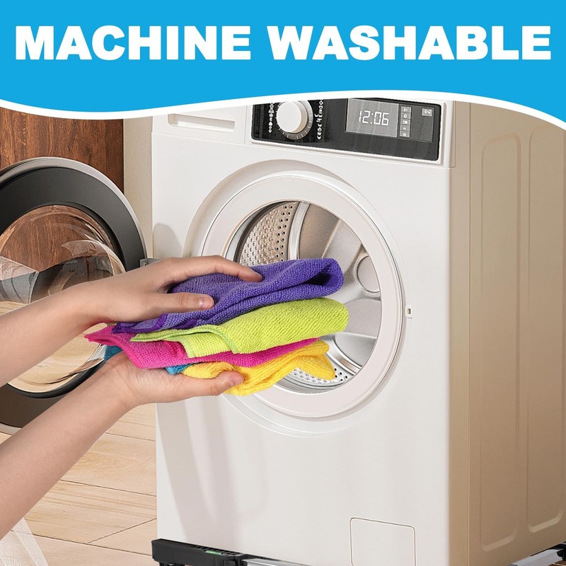 Microfiber Cleaning Cloths, 15 Pack Cleaning Rags, Wet and Dry Use Cleaning T... gallery