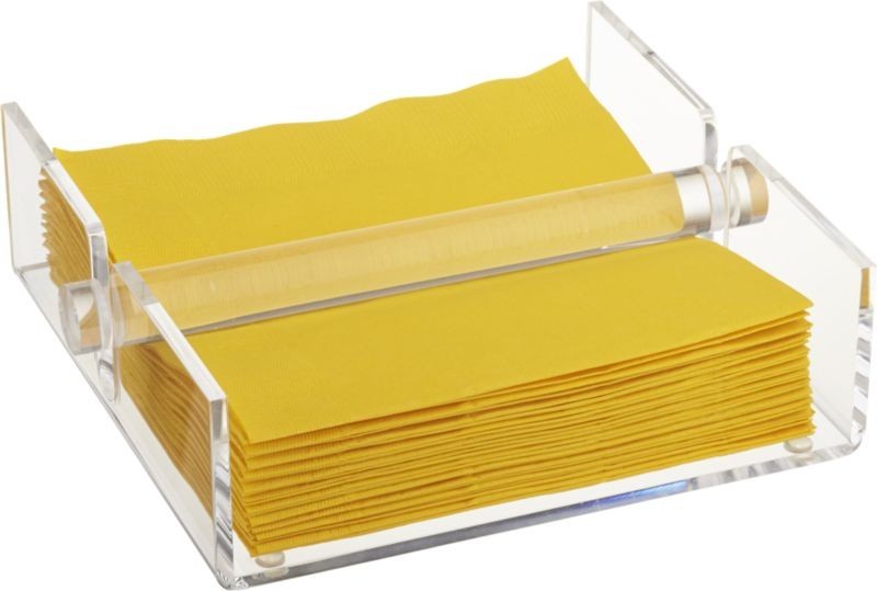 CB2 (Crate and Barrel) Acrylic Napkin Holder - New in Box gallery