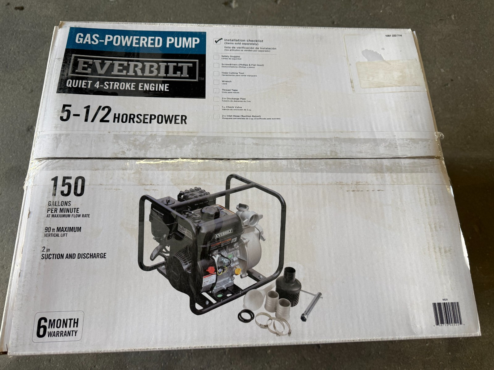 Everbilt 5.5 HP Gas-Powered Utility Pump gallery