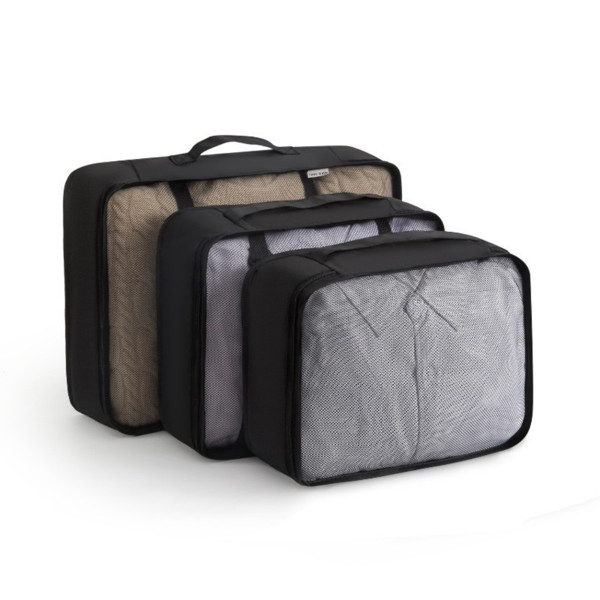 3pcs Travel Packing Cubes Breathable Mesh Luggage Organizer with Carry Handle gallery