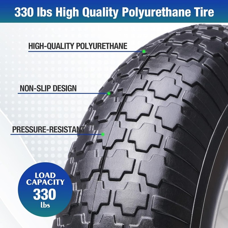 Replacement 16" Solid Tire & Wheel with 3/4" Bearings – No-Fuss Installation gallery