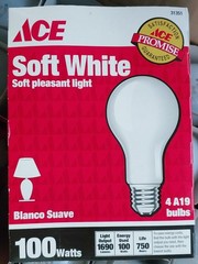Soft White Light Bulbs Ace Hardware Pleasant Light 100watts 4pk GE Lighting New