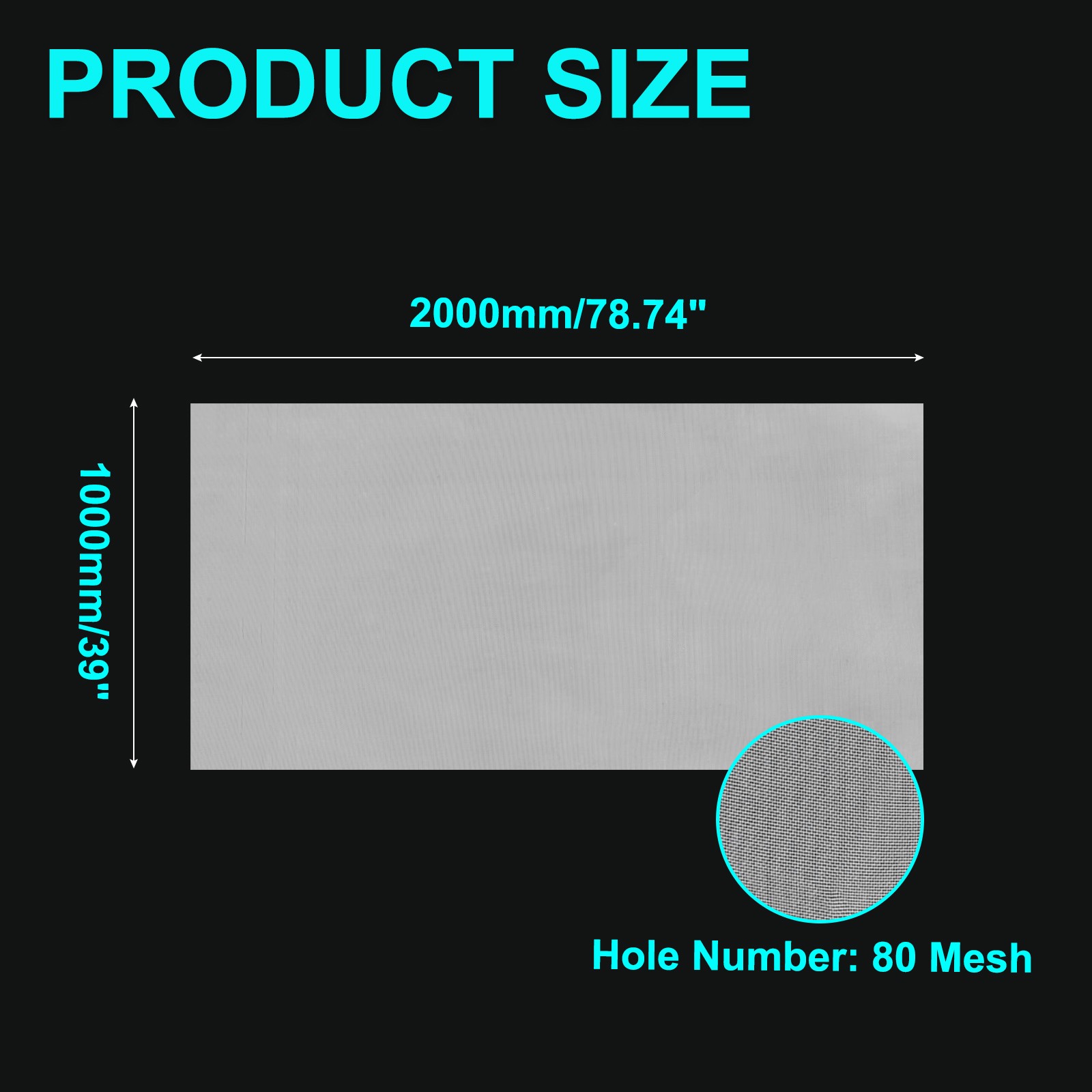 80 Mesh Nylon Filter Canvas for Painting 78"x39" gallery