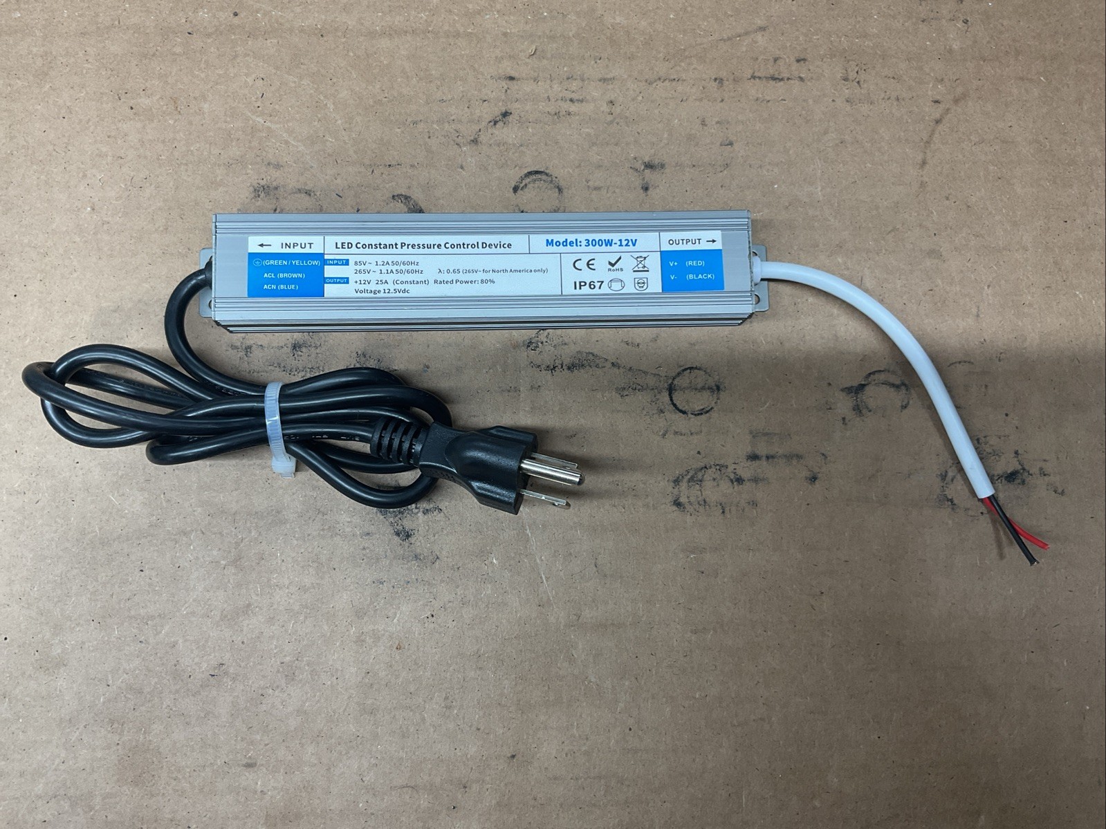 LED Driver 300 Watts Waterproof IP67 Power Supply 85V-265V AC to 12... Fast Ship gallery