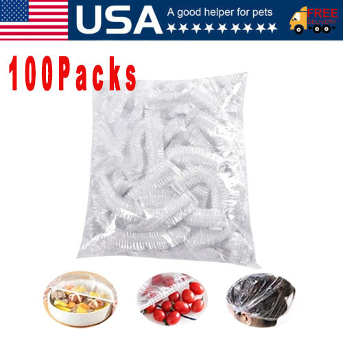 100Pcs Food Cover Disposable Plastic Wrap Elastic Food Covers For Fruit Bowl Cup gallery