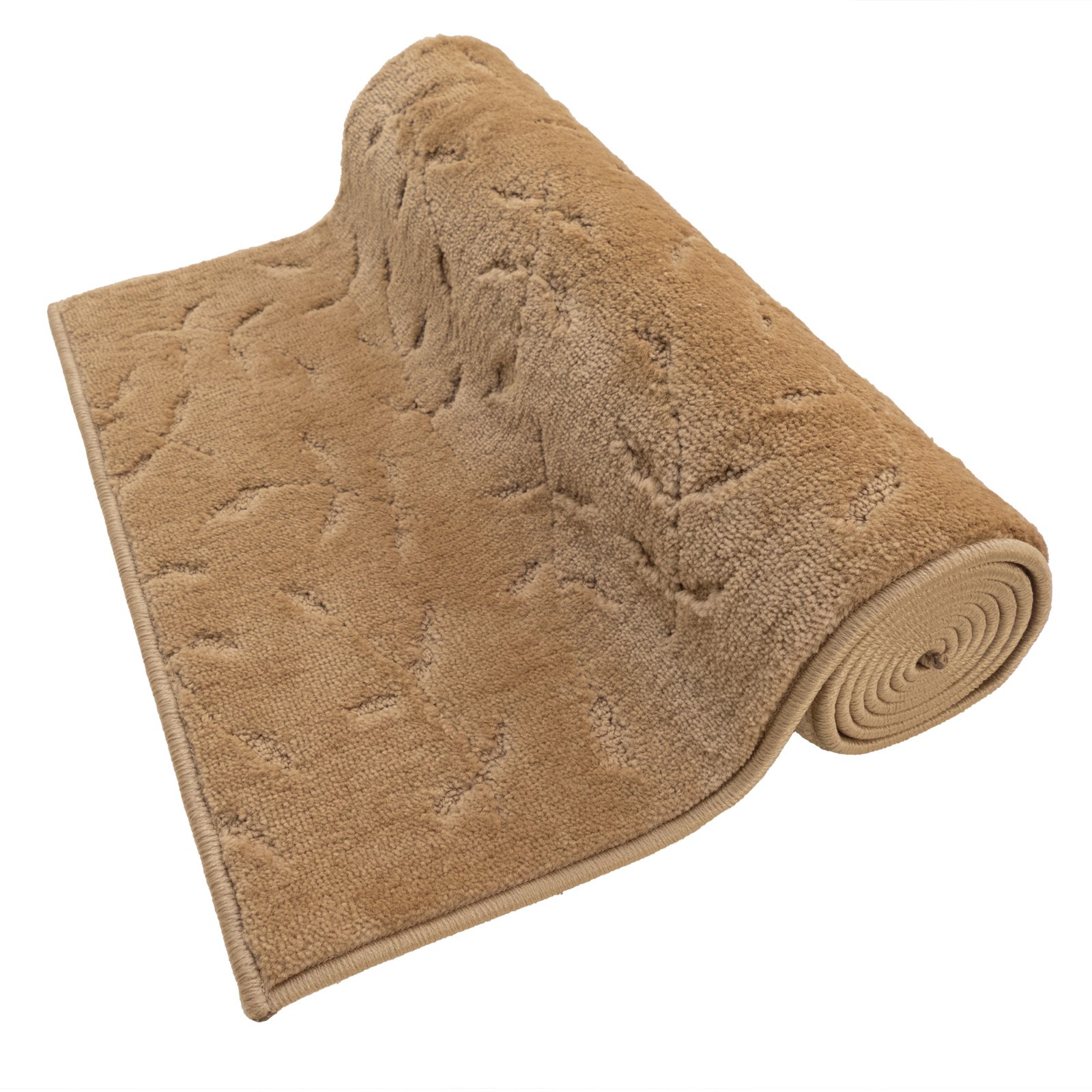 Custom Size Anti-Slip Machine Washable Medium Profile Leaves Beige Runner Rugs gallery