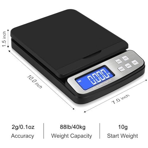 Shipping Scale - Digital Postal Scale 88lb x 0.1oz, 5 Units, 88LB More Black gallery