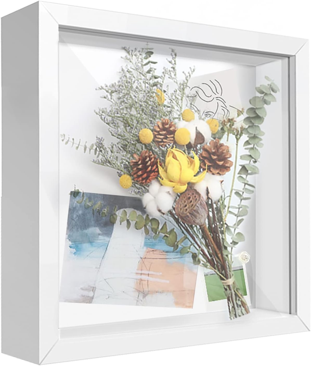 8x8 Shadow Box Frame Display Case with Letter Stickers, 3D Picture Frame, Dis... gallery