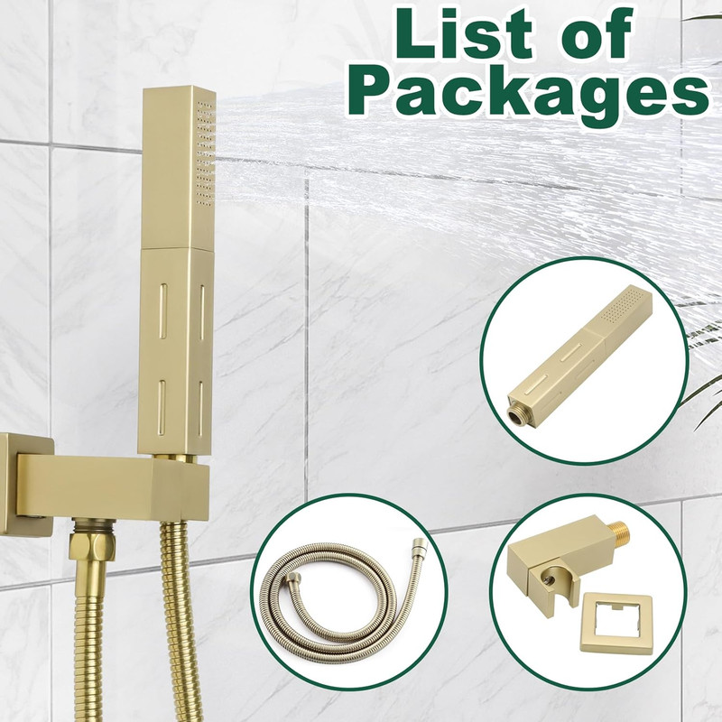 2 Settings Models Handheld Shower Head Sprayer High-Pressure with 59" Long Flexi gallery