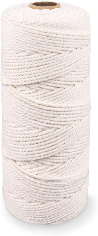 Soft White Cotton String​​ - 2Mm Craft-Grade String for Plant Hangers, Holiday C gallery