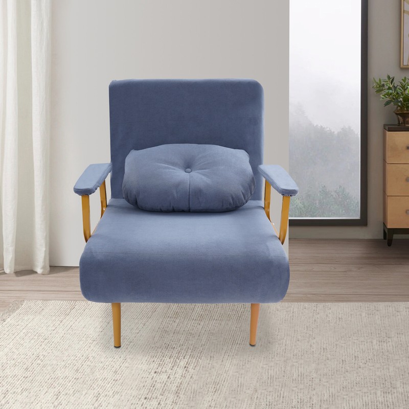 Convertible Sofa Bed Folding Sofa Bed w/ Pillow & 5-Position Adjustable Backrest gallery