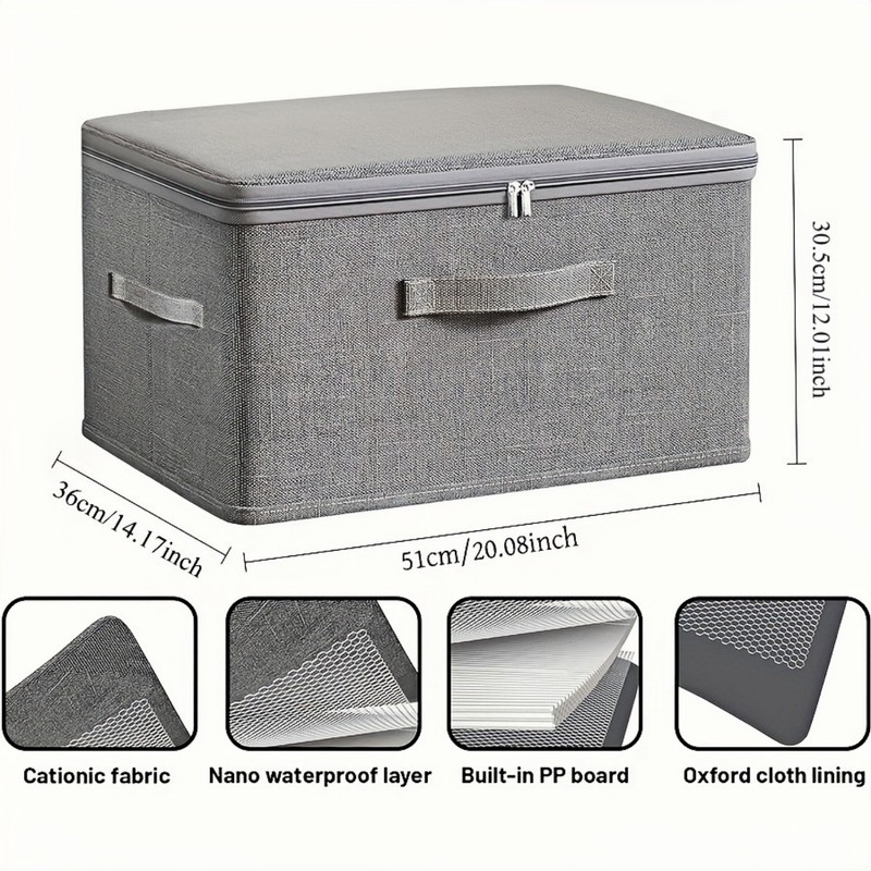 4Pcs Extra-large foldable cationic storage box,waterproof storage box gallery