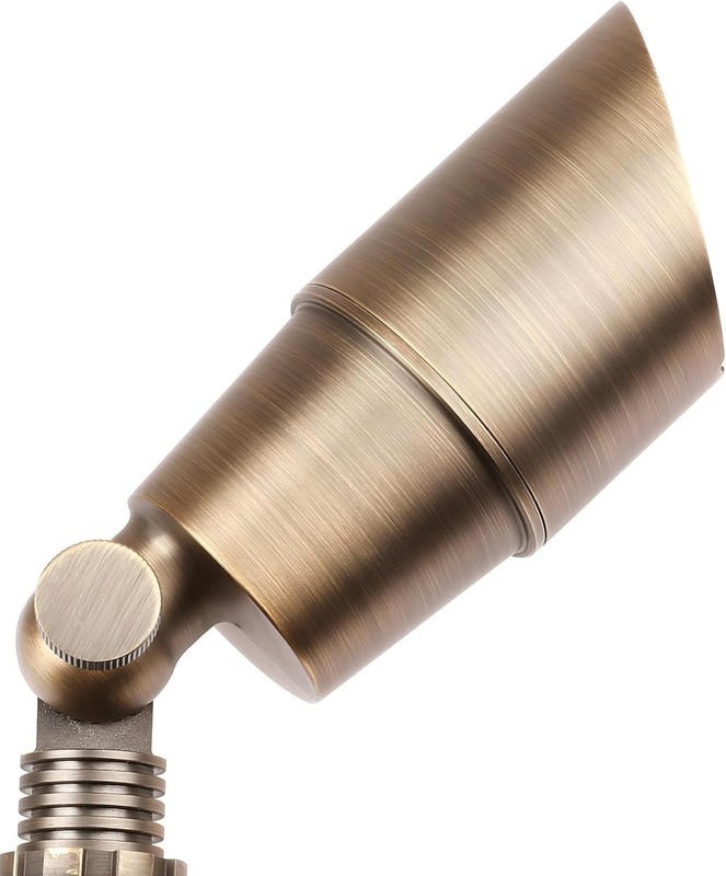 Solid Brass Low Voltage Landscape Lighting, Wired 12V LED Landscape Spotlights w gallery