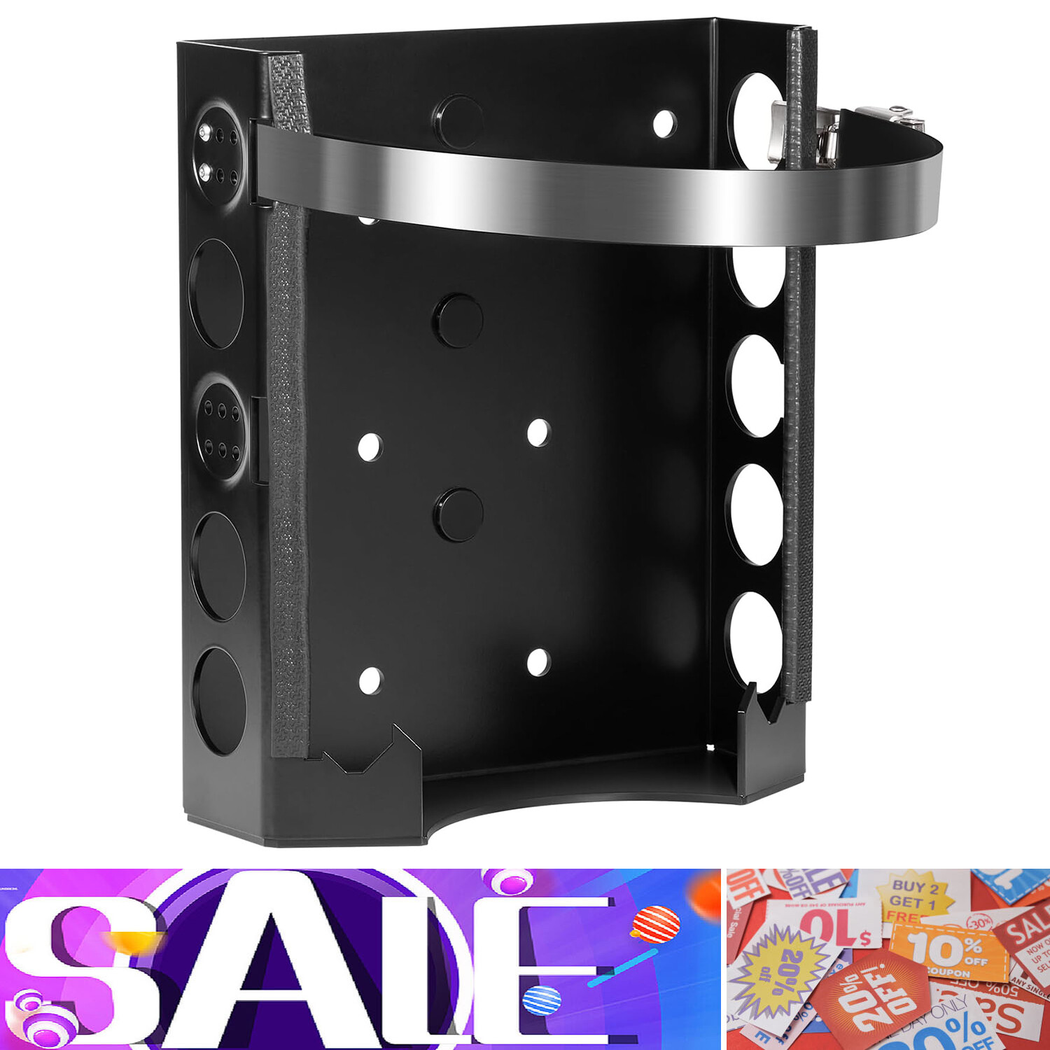Propane Tank Mount for 11 LB 4.25 LB Bottle 9" dia. Propane Tank Holder Bracket gallery