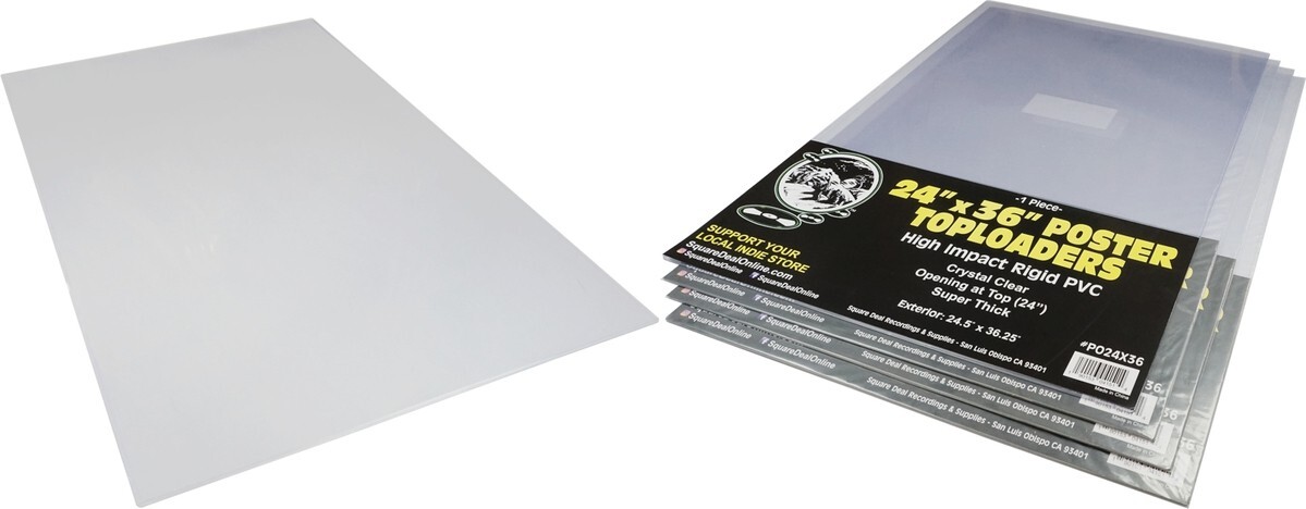 (5) Poster Toploaders - 24"x36" - High Impact Rigid PVC Toploading Holders gallery